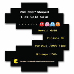 2021 pac-man shaped 1oz. 9999 gold bullion coin - $250 niue