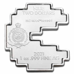 2021 PAC-MAN Shaped 1oz .999 Silver Bullion Coin - $2 Niue