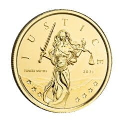 2021 Gibraltar Lady Justice 1oz .9999 Gold Bullion Coin