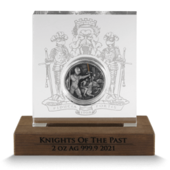 2021 malta knights of the past 2oz. 9999 antiqued silver high relief coin - 10 euro