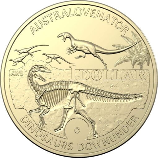 2022 $1 Australian Dinosaurs Down Under Mintmark and Privy Mark Uncirculated 4 Coin Set
