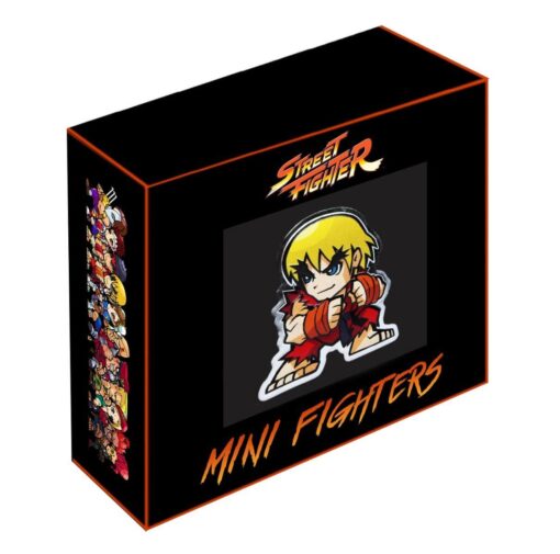 2021 Mini Fighters Ken 1oz .999 Silver Proof Coloured Coin – Street Fighter