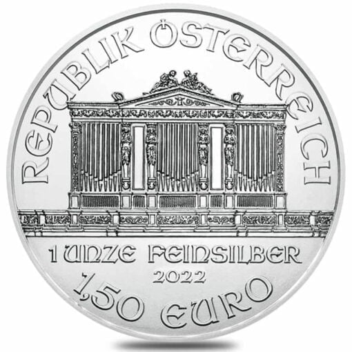 2022 austrian philharmonic 1oz. 999 silver bullion coin