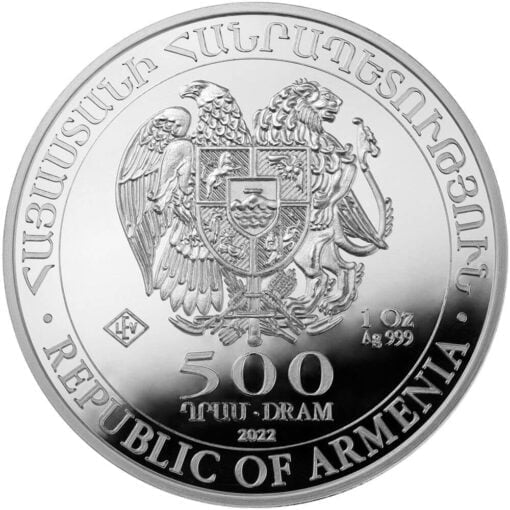 2022 armenian noah's ark 1oz .999 silver bullion coin