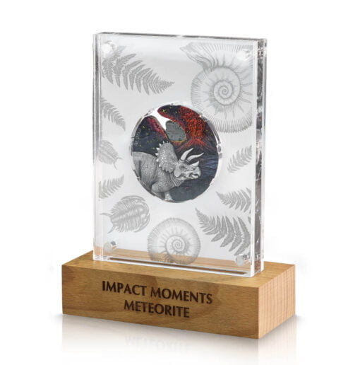 2021 impact moments - meteorite 2oz. 9999 silver high relief coin