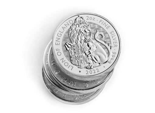 2022 The Tudor Beasts - The Lion of England 2oz .9999 Silver Bullion Coin 3
