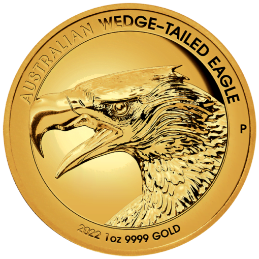 2022 australian wedge-tailed eagle 1oz .9999 gold proof ultra high relief coin