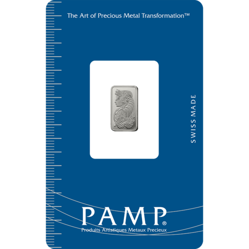 pamp lady fortuna 1g .9995 platinum minted bullion bar