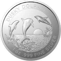 2022 Australian Dolphin Series - Dusky Dolphin 1oz .999 Silver Bullion Coin