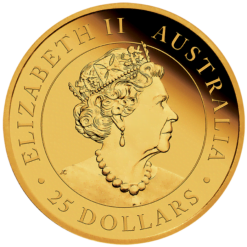 2022 australian kookaburra 1/4oz. 9999 gold proof coin
