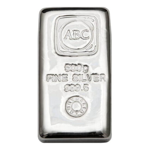 Abc 500g. 9995 silver cast bullion bar
