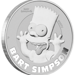 2022 The Simpsons - Bart Simpson 1oz .9999 Silver Coin in Card