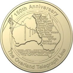 2022 $1 150th anniversary of australian overland telegraph line uncirculated coin - albr