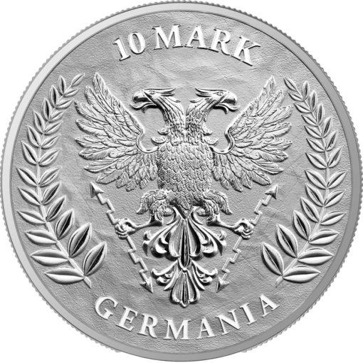 2022 lady germania 2oz. 9999 silver bullion coin
