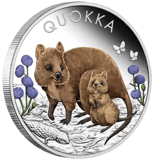 2022 australian quokka 1oz. 9999 silver proof coloured coin
