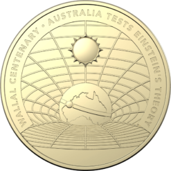 2022 $1 wallal centenary - australia tests einstein's theory uncirculated coin in card - albr