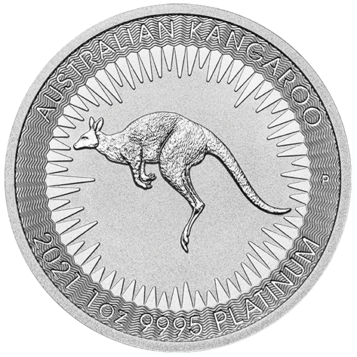 2021 australian kangaroo 1oz. 9995 platinum bullion coin