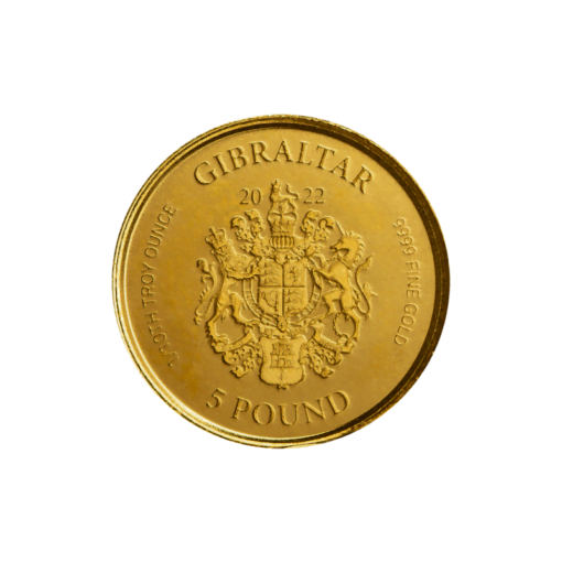 2022 gibraltar lady justice 1/10oz .9999 gold bullion coin