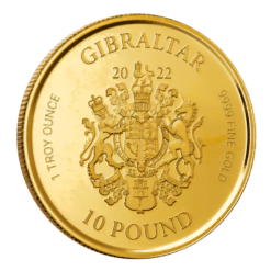 2022 gibraltar lady justice 1oz. 9999 gold bullion coin