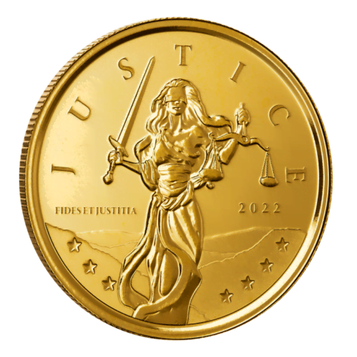 2022 gibraltar lady justice 1oz .9999 gold bullion coin