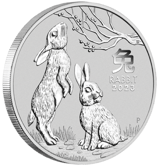 2023 year of the rabbit 5oz. 9999 silver bullion coin – lunar series iii