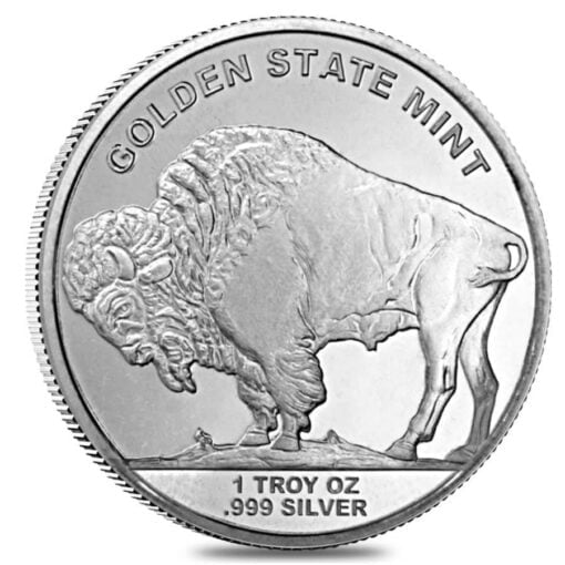 Golden state mint buffalo 1oz. 999 silver bullion round