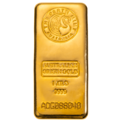 Perth mint australian origin gold 1kg. 9999 gold cast bullion bar - 1 kilo