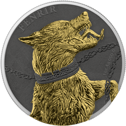 2022 germania beasts – fenrir geminus 1oz .9999 silver 2 coin set