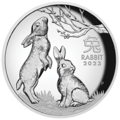 2023 Year of the Rabbit 1oz Silver Proof High Relief Coin - Lunar Series III