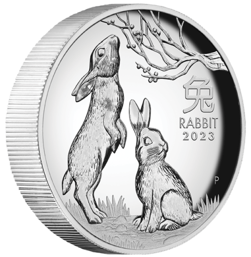 2023 Year of the Rabbit 1oz Silver Proof High Relief Coin - Lunar Series III