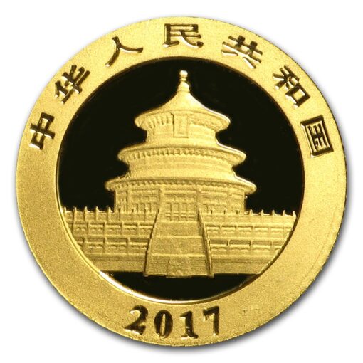 2017 chinese gold panda 1g .999 gold bullion coin