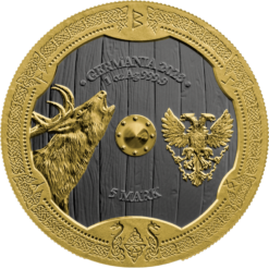 2023 valkyries - ostara valhalla 1oz. 9999 silver gilded coin