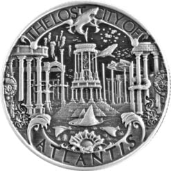 Atlantis / poseidon 1oz. 999 silver bullion antiqued round