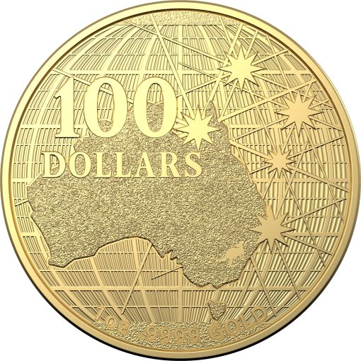 2020 $100 beneath the southern skies 1oz .9999 gold bullion coin