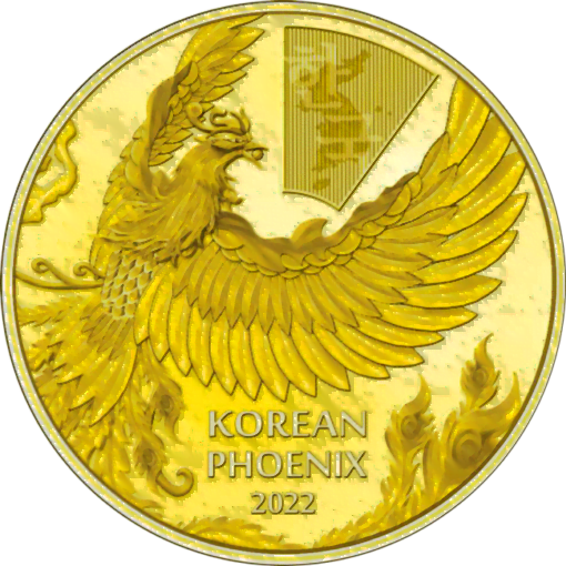 2022 south korean phoenix 1oz. 999 gold bullion round
