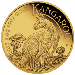 2023 Mini Roo 0.5g .9999 Gold Proof Coin in Card