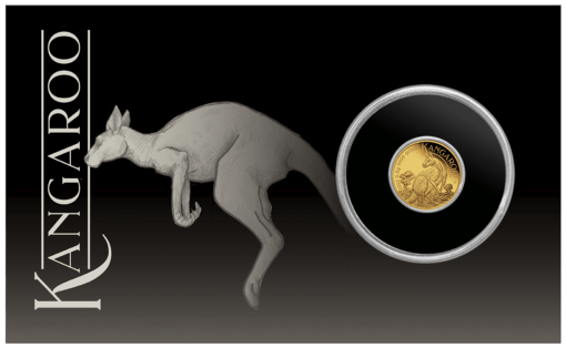 2023 mini roo 0. 5g. 9999 gold proof coin in card