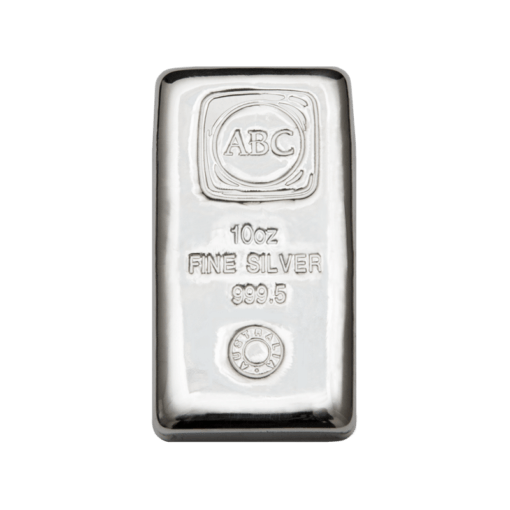 abc 10oz .9995 silver cast bullion bar