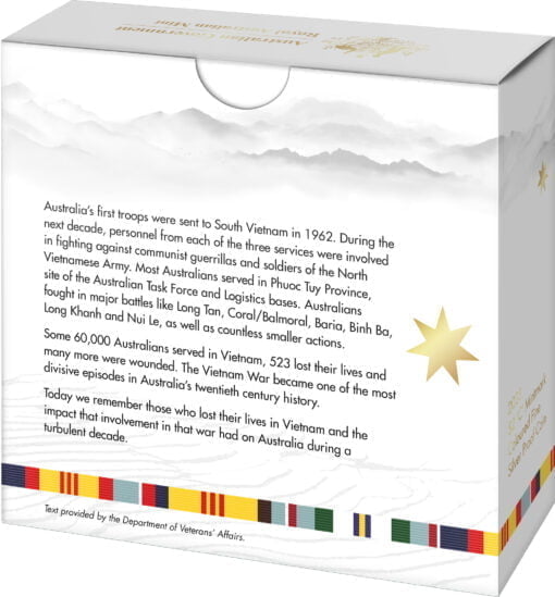 2023 $2 vietnam war - 50th anniversary of the end of australia's involvement c mintmark silver proof coin