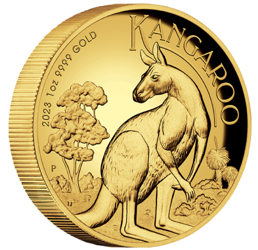 2023 australian kangaroo 1oz gold proof high relief coin