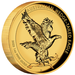 2023 australian wedge-tailed eagle 1oz gold incused coin