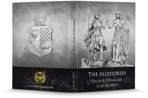 2023 the allegories – galia & germania 2oz silver coin