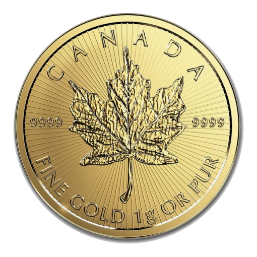 maple gram 1g gold bullion coin - random year