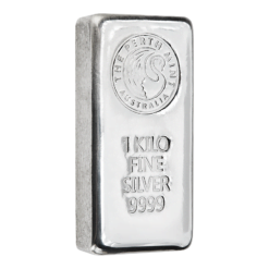 The perth mint 1 kilo silver cast bar