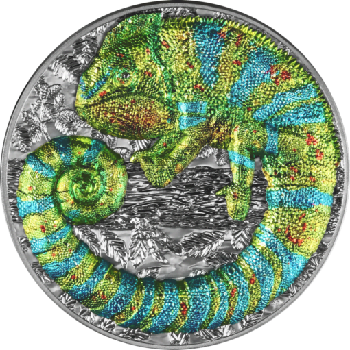 2023 chameleon representatives of the species 2oz silver uhr coin