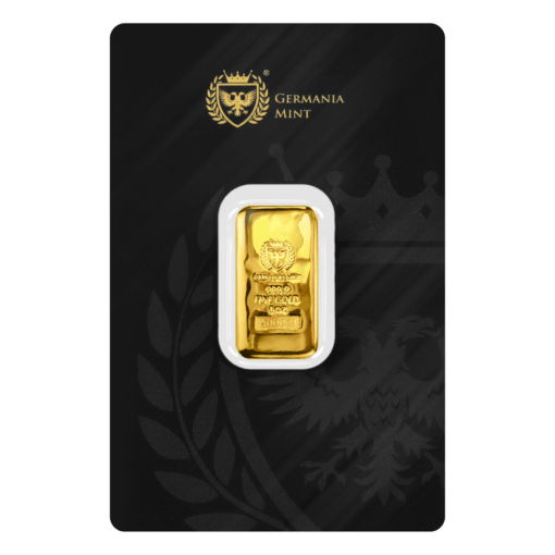 germania mint 1oz gold cast bullion bar