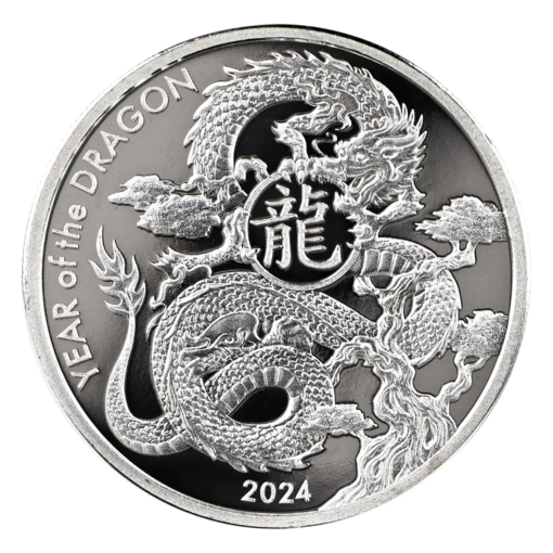 2024 year of the dragon 1oz silver bullion round