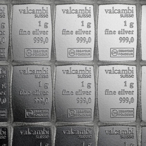 valcambi 100g combibar silver bullion bar - 100 x 1g