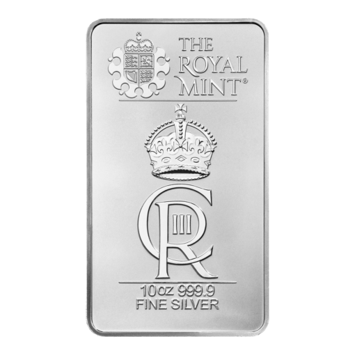 The royal celebration 10oz silver minted bullion bar