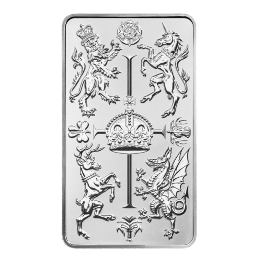 the royal celebration 10oz silver minted bullion bar